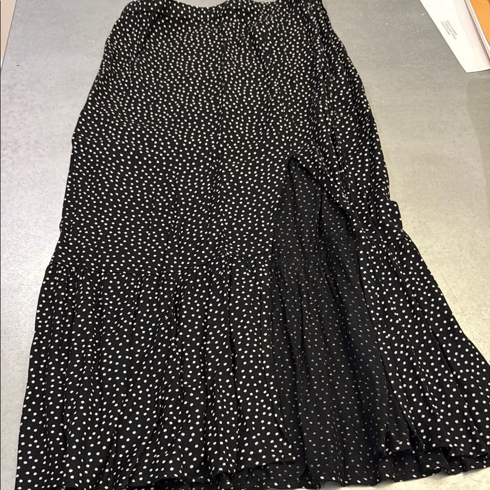 Black and White Polka Dot Skirt
